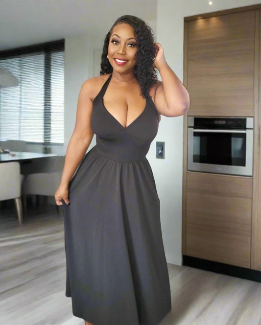 Allure Halter Maxi Dress | Review Description & Return Policy Prior To Purchase