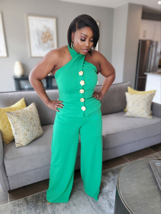 Icon Halter Pant Set | Review Description & Return Policy Prior To Purchase