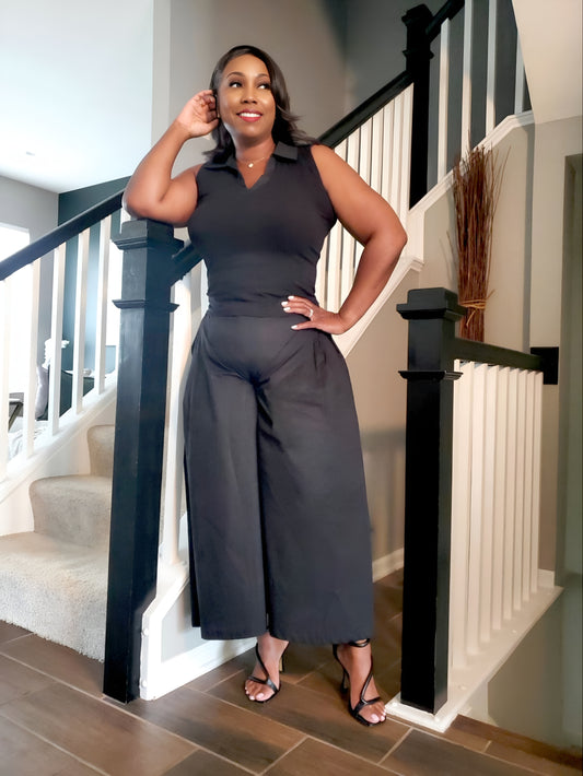 Bossed Up Sleeveless Two-Piece Set | Review Description & Return Policy