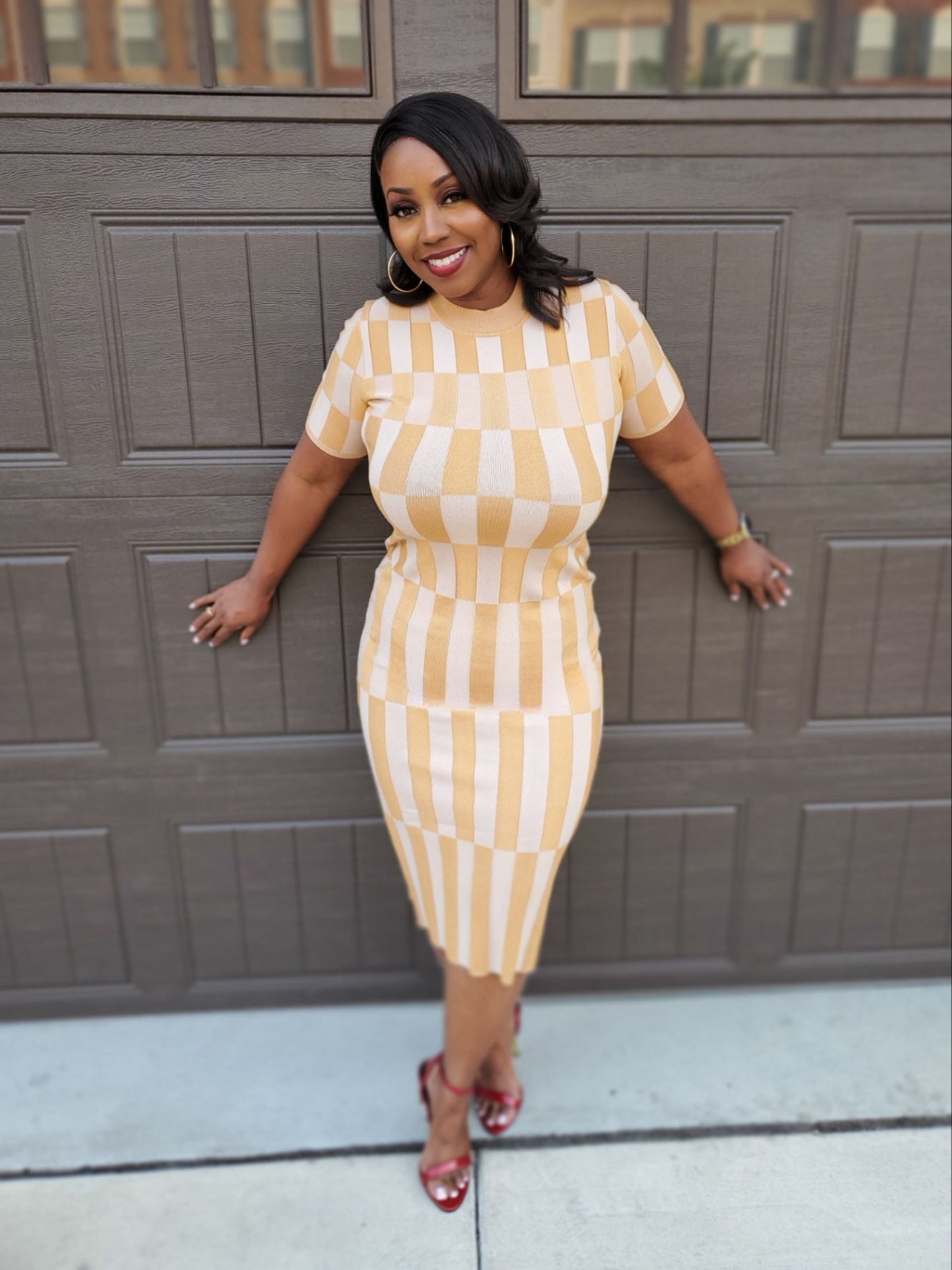 Check Me Out Knit Midi Dress | Review Description & Return Policy