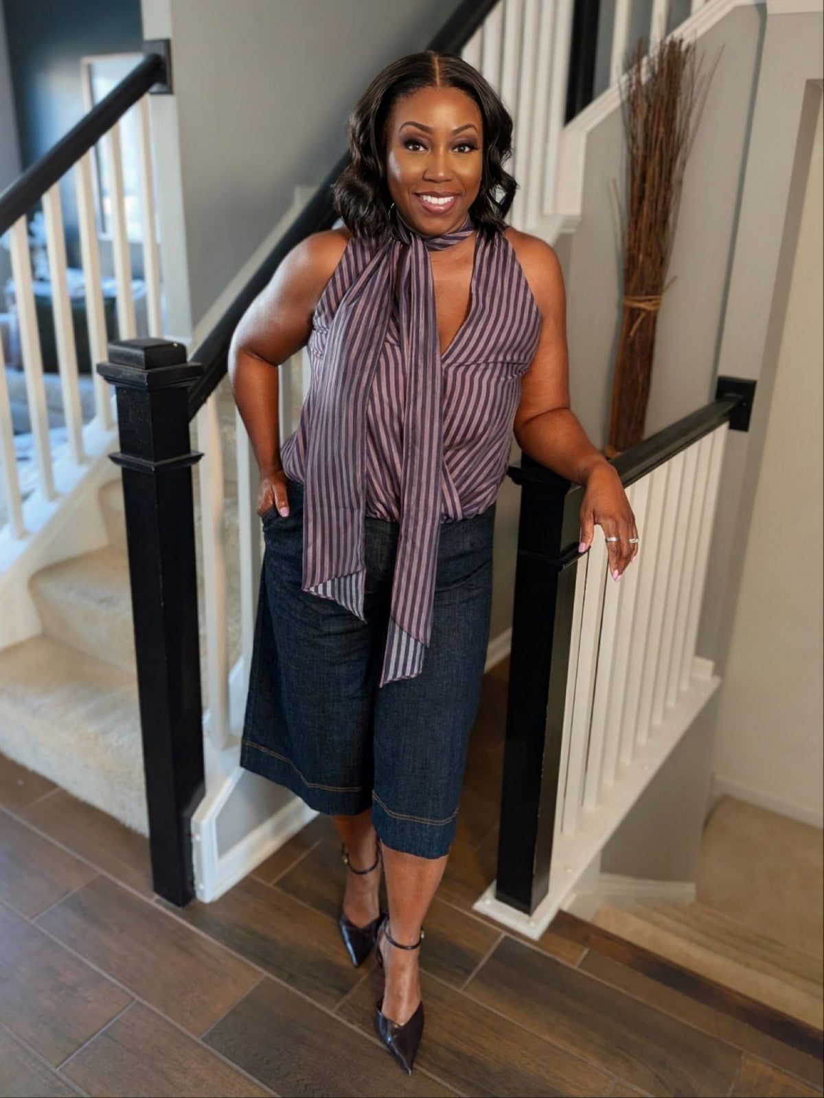 The Chic Allure Striped Halter Blouse | Review Description & Return Policy