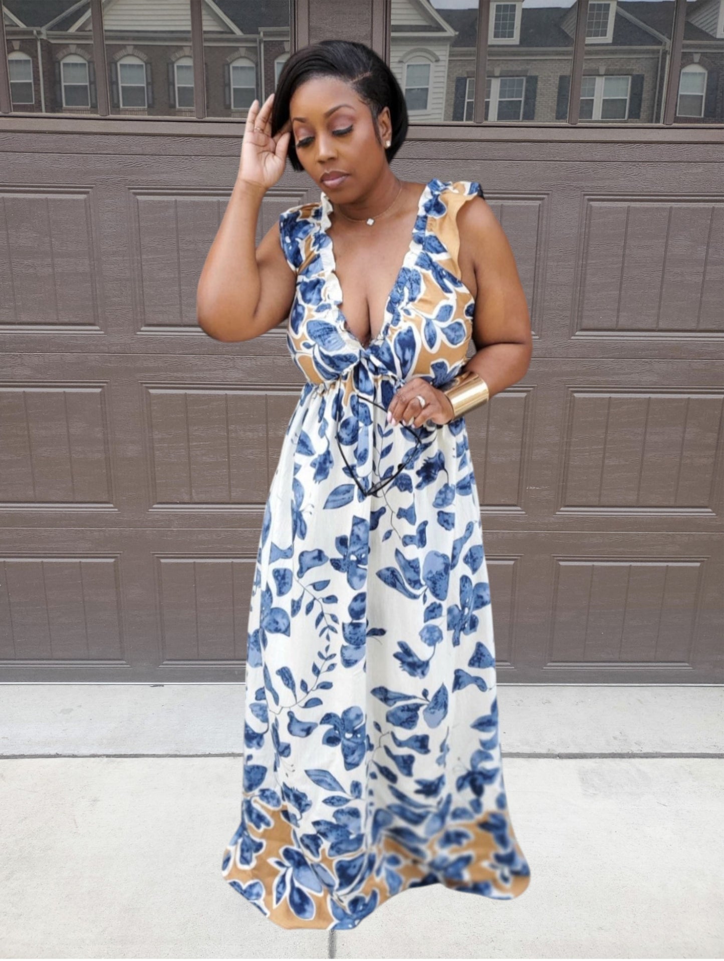 Floral Essence Maxi Dress| Review Description & Return Policy Prior To Purchase