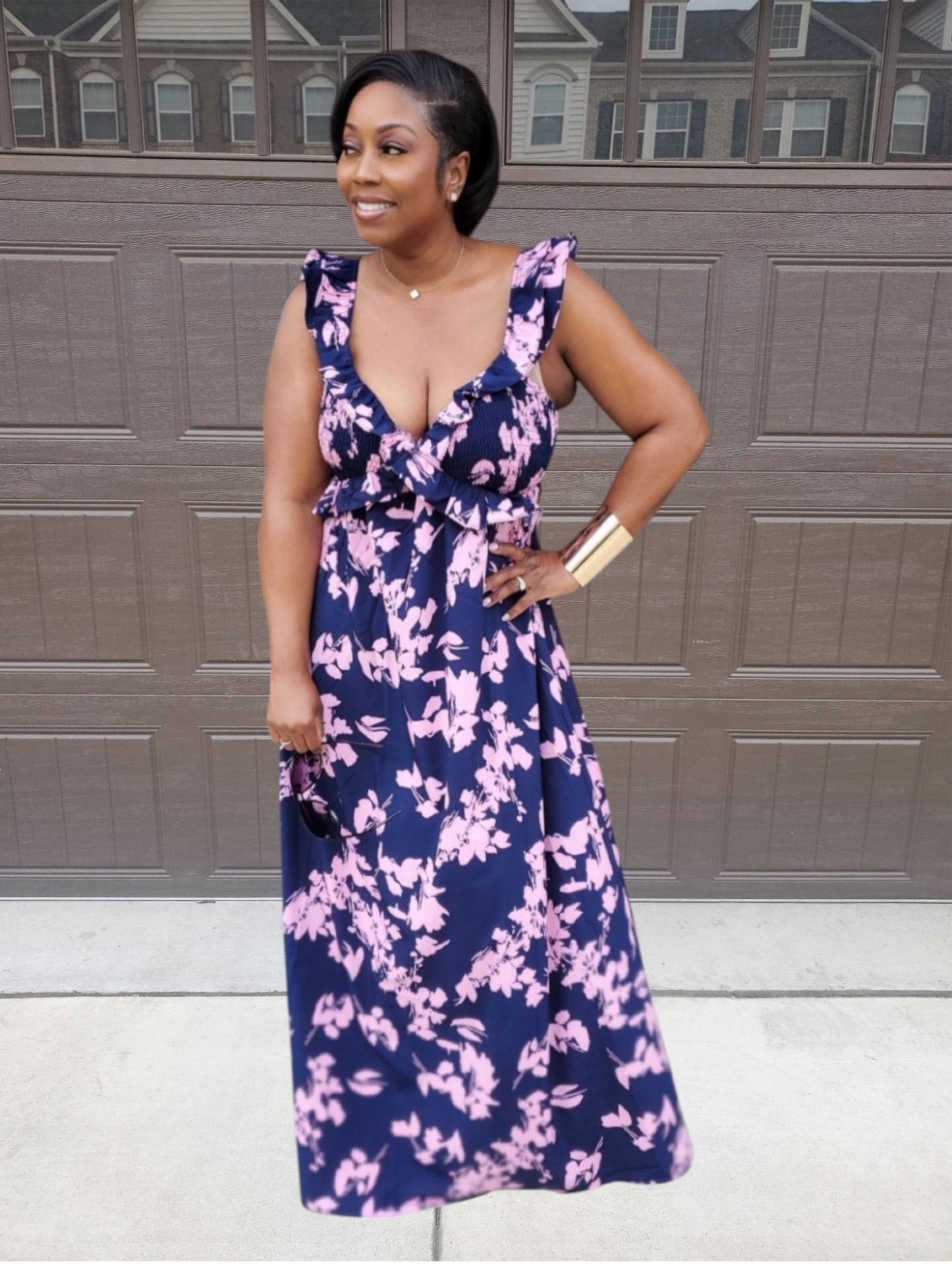 Floral Essence Maxi Dress| Review Description & Return Policy Prior To Purchase