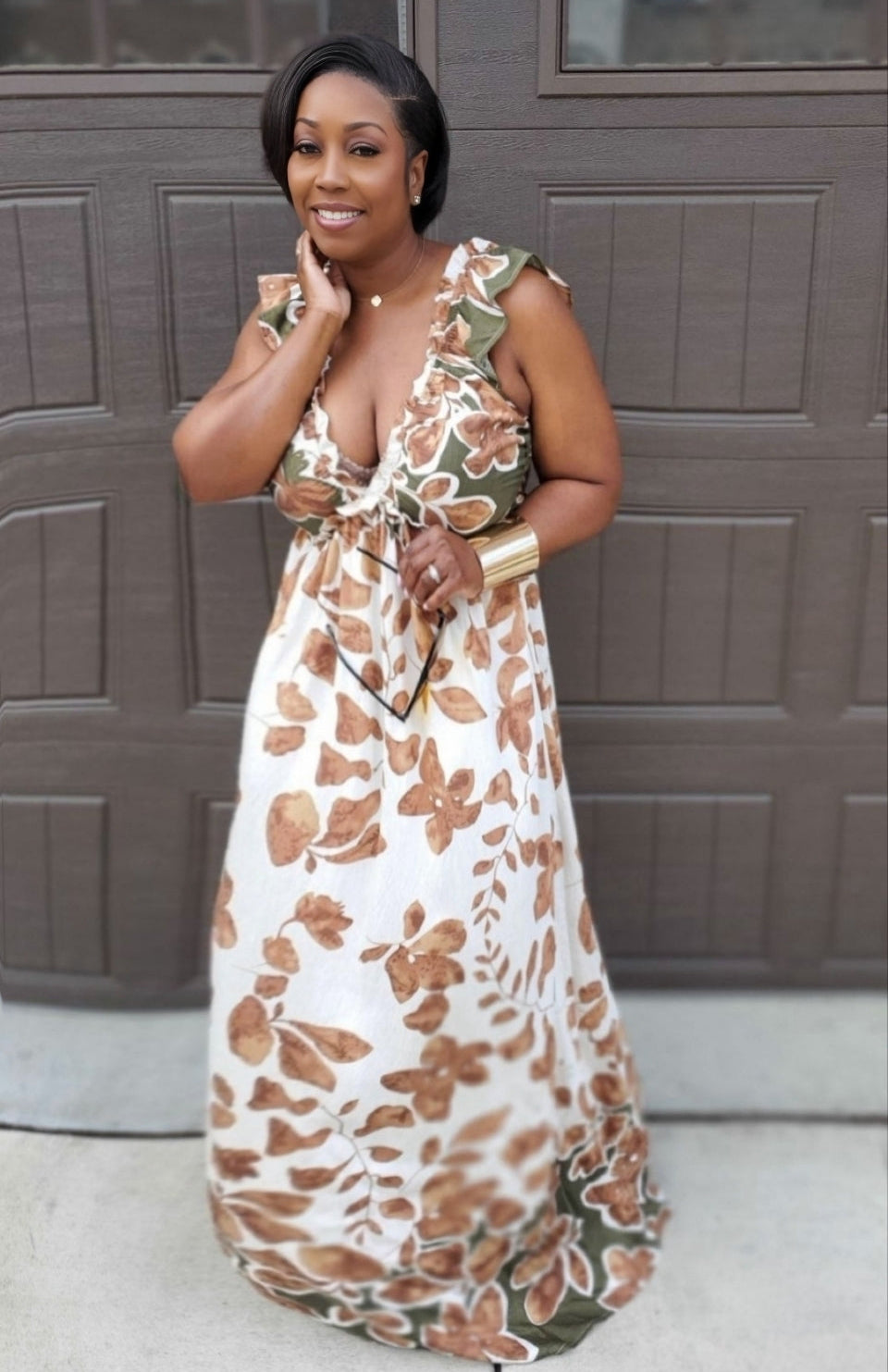 Floral Essence Maxi Dress| Review Description & Return Policy Prior To Purchase