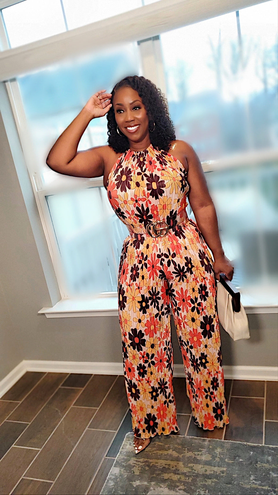 Pleated Floral Set | Review Description & Return Policy Prior To Purchase