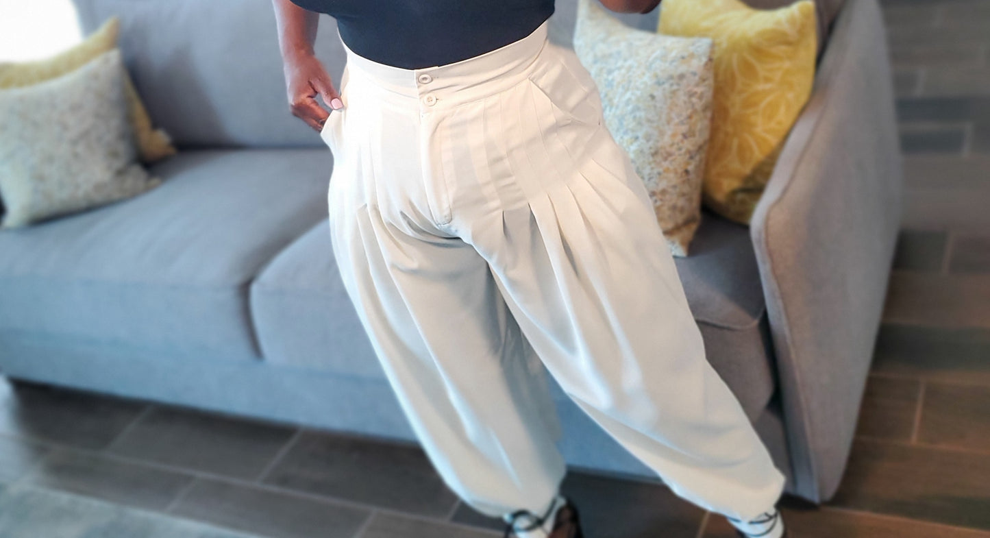 Tapered High-Waisted Trousers | Review Description & Return Policy Prior To Purchase