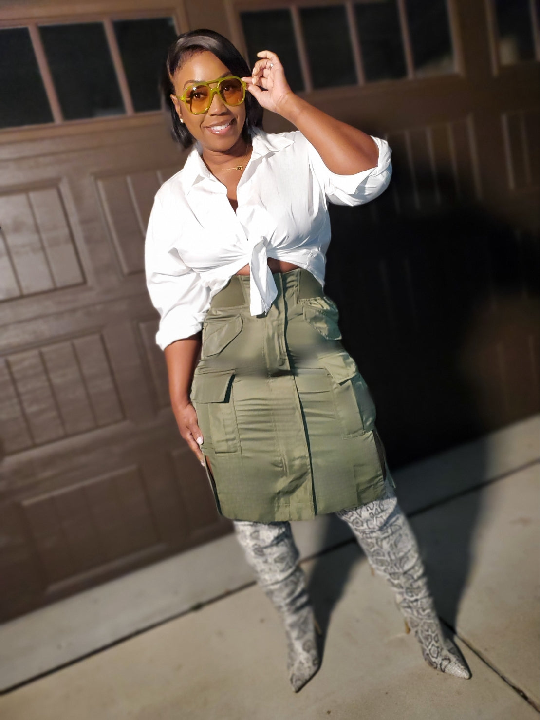 Cargo Chic Midi Skirt | Review Description & Return Policy Prior To Purchase