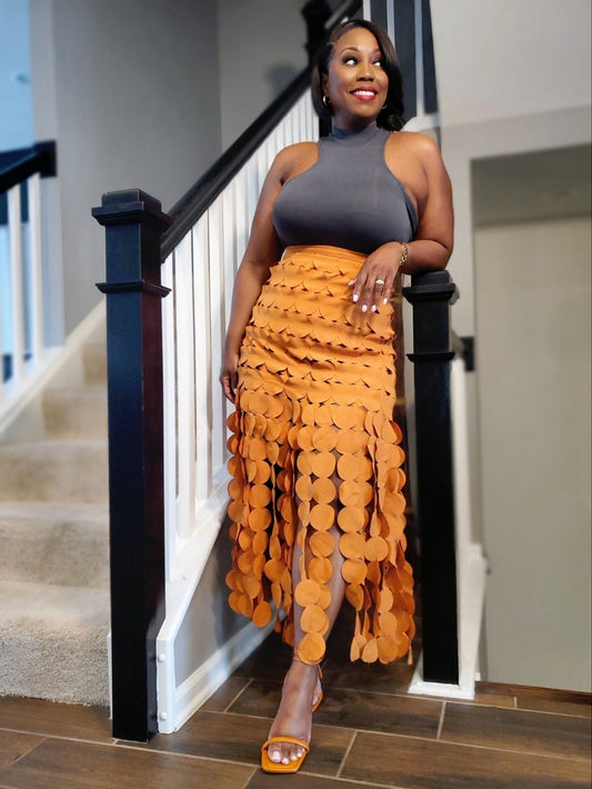 Cutout Fringe Skirt | Review Description & Return Policy Prior To Purchase