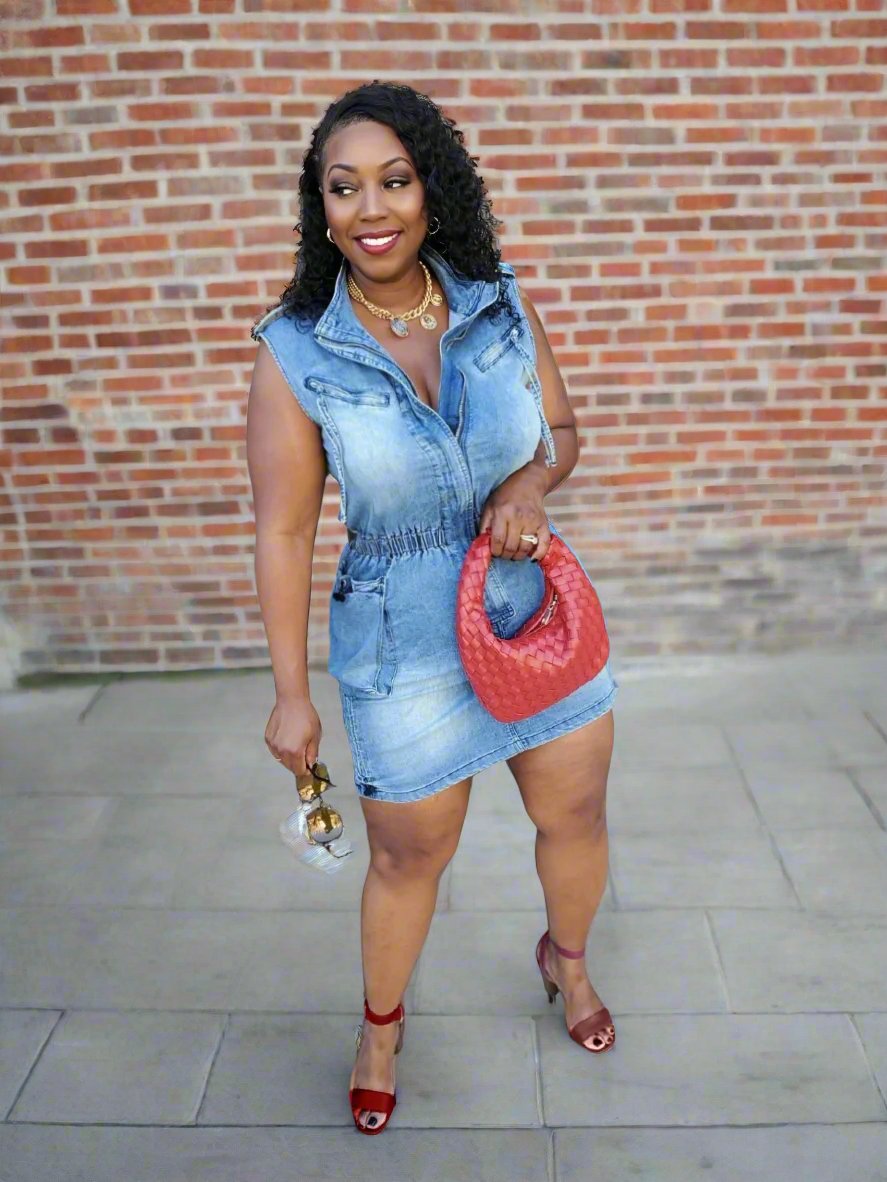 Street Style Denim Cargo Dress Review Description Return Policy Prior To Purchase