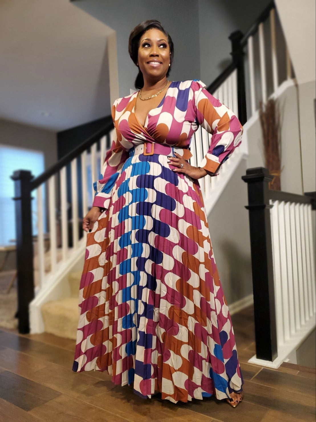 Multi-Print Maxi Dress | Review Description & Return Policy Prior To Purchase