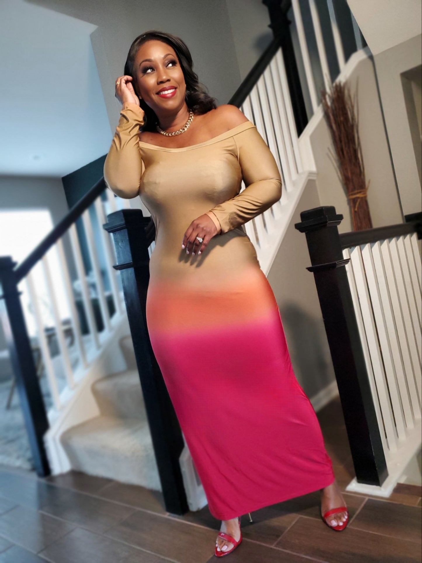 Golden Hour Ombre Maxi Dress | Review Description & Return Policy Prior To Purchase