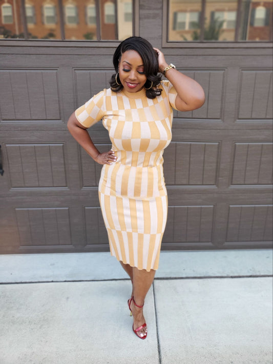 Check Me Out Knit Midi Dress | Review Description & Return Policy