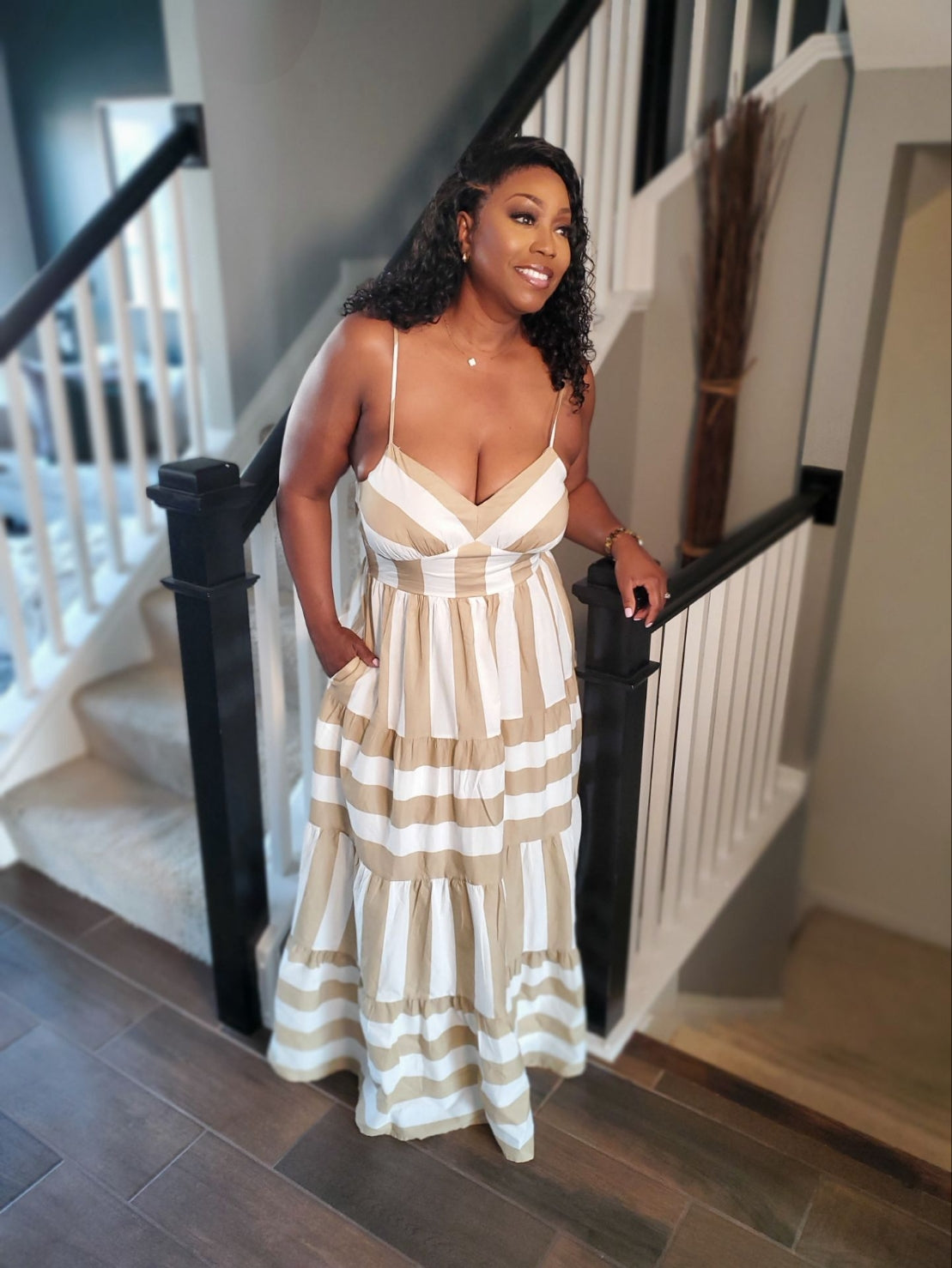 Hampton Weekend Stripe Maxi Dress | Review Description & Return Policy