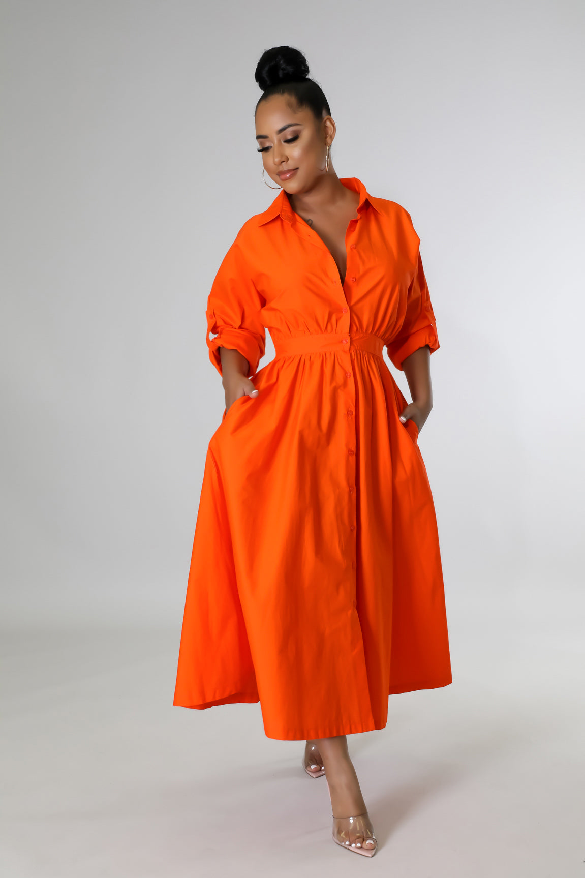 Office to Cocktail Maxi Shirtdress | Review Description & Return Policy Prior To Purchase