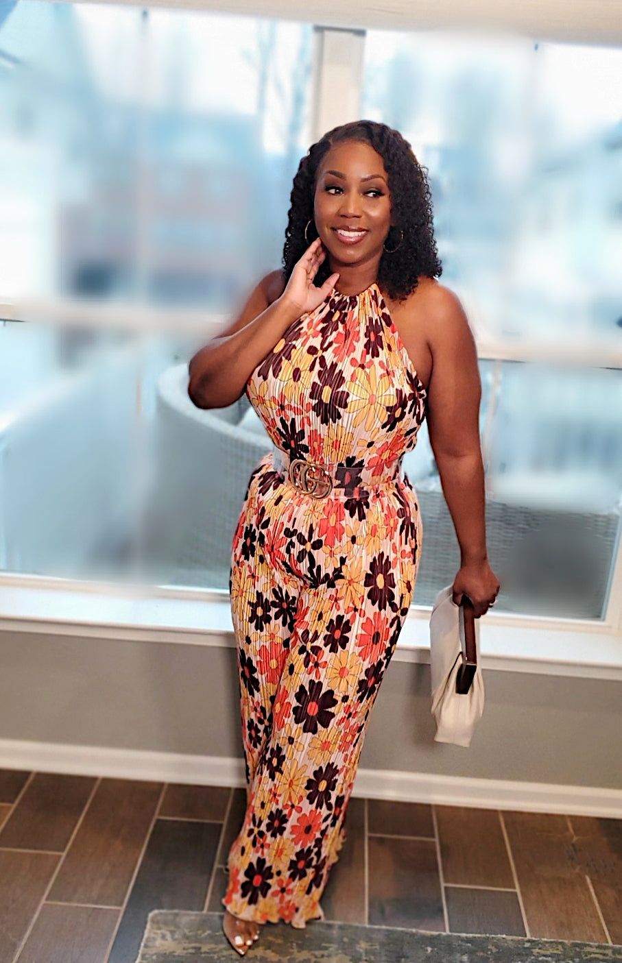 Pleated Floral Set | Review Description & Return Policy Prior To Purchase