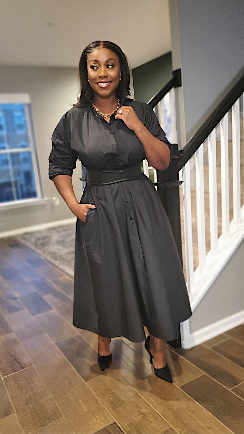 Office to Cocktail Maxi Shirtdress | Review Description & Return Policy Prior To Purchase